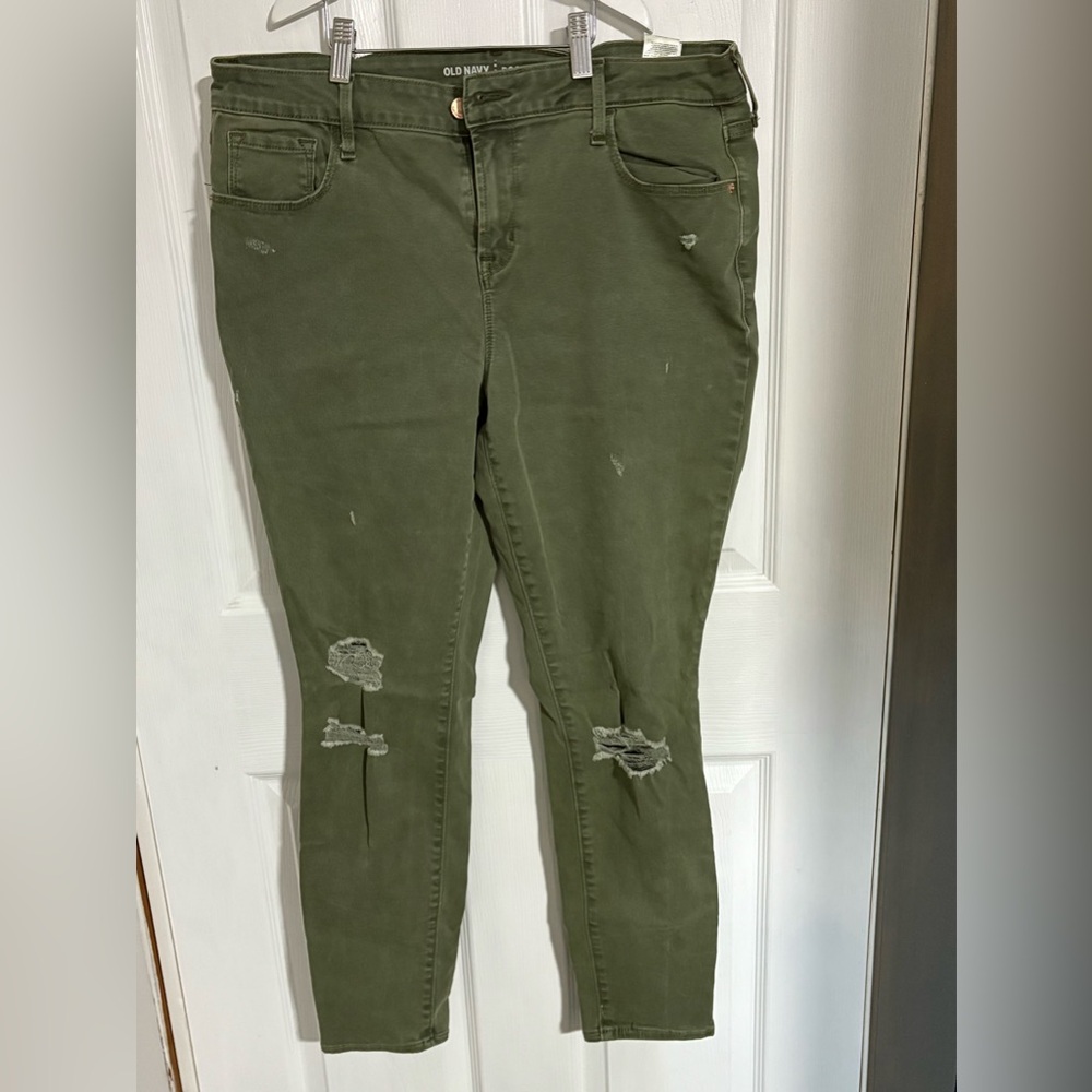 Old Navy Olive Skinny Jeans